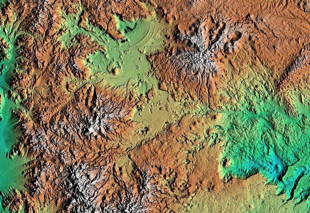 SRTM terrain shaded relief India