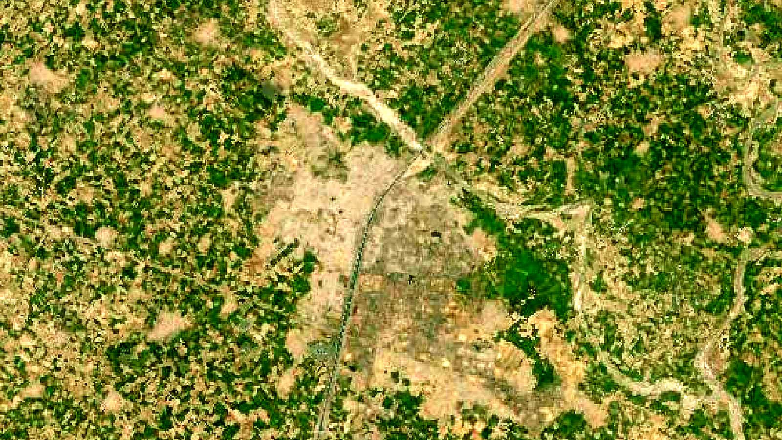Landsat satellite view of Roorkee and the Upper Ganga Canal, Uttarakhand
