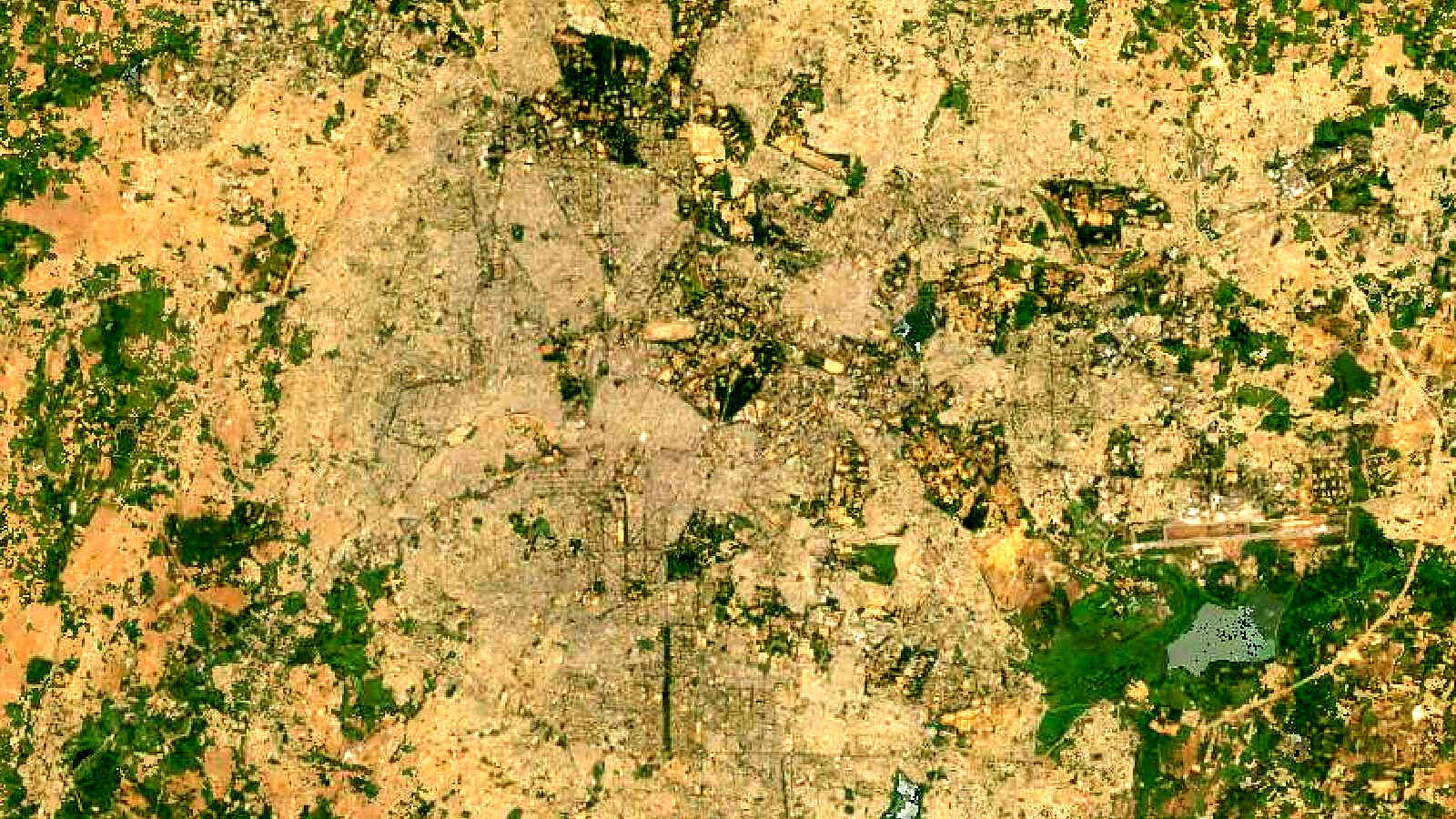 Landsat satellite view of Bengaluru's road network
