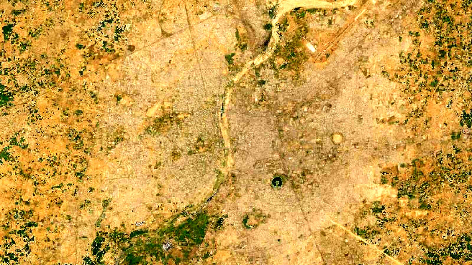 Landsat satellite view of Ahmedabad and the Sabarmati, Gujarat