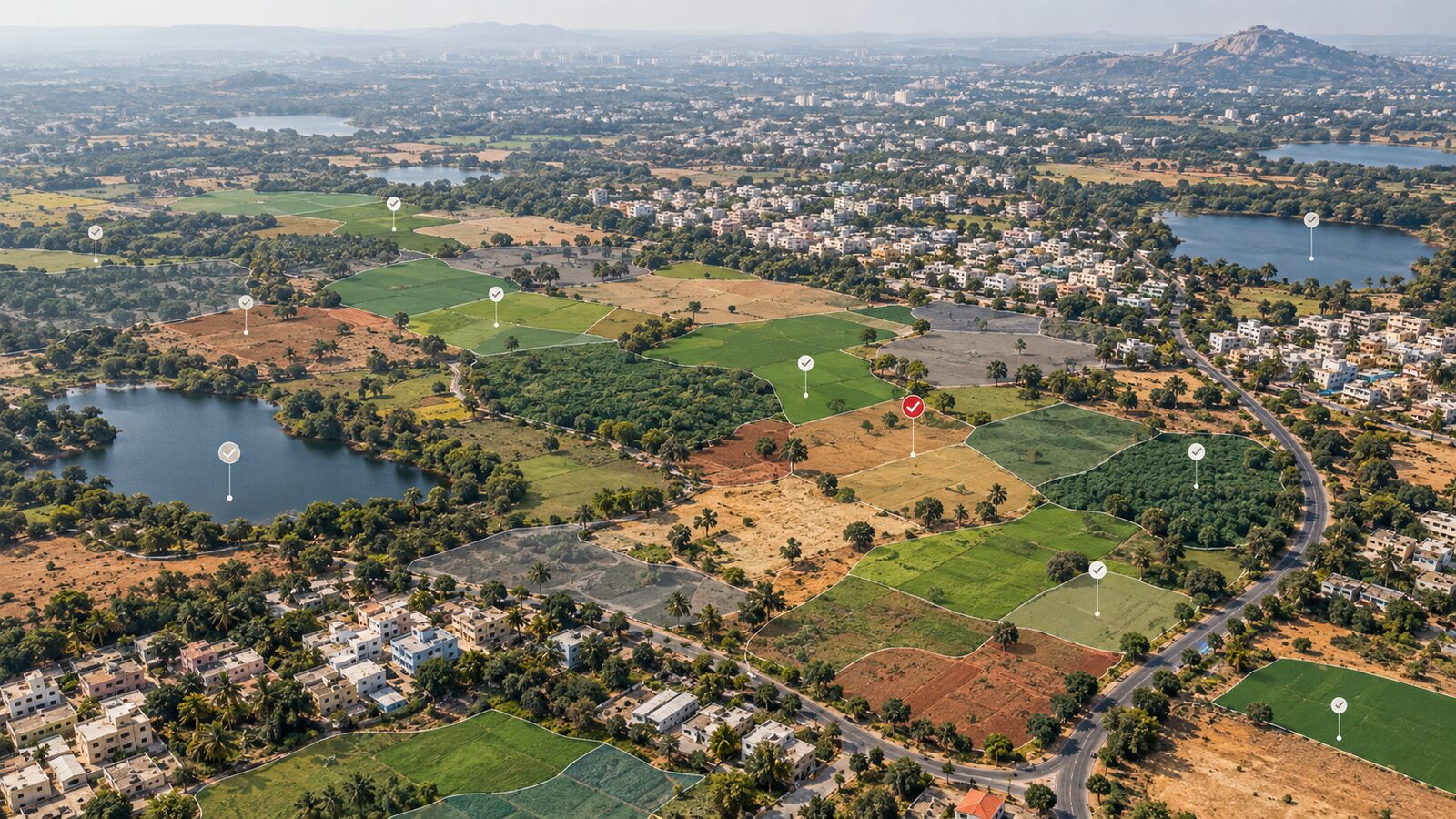 Illustration for "Validate a Bengaluru Land-Cover Map in Earth Engine"